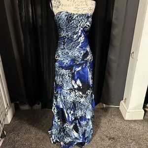 Black and blue dress